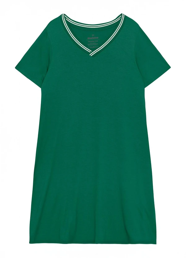 Malwee - Vestido Evasê em Moletinho Verde