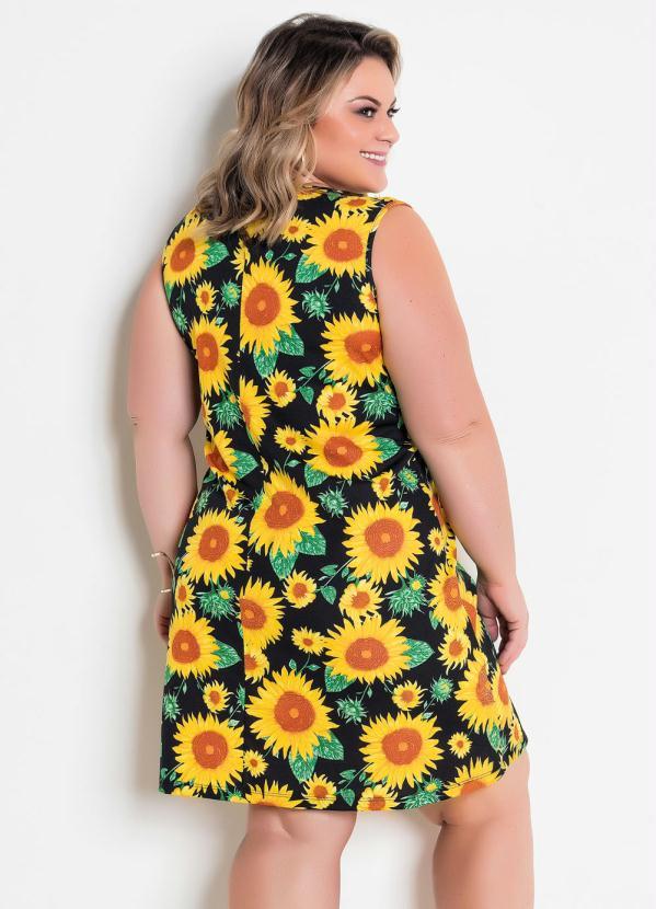 Marguerite - Vestido Evasê Girassol Plus Size 2