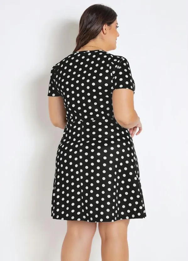 Marguerite - Vestido Evasê Poá Plus Size 2