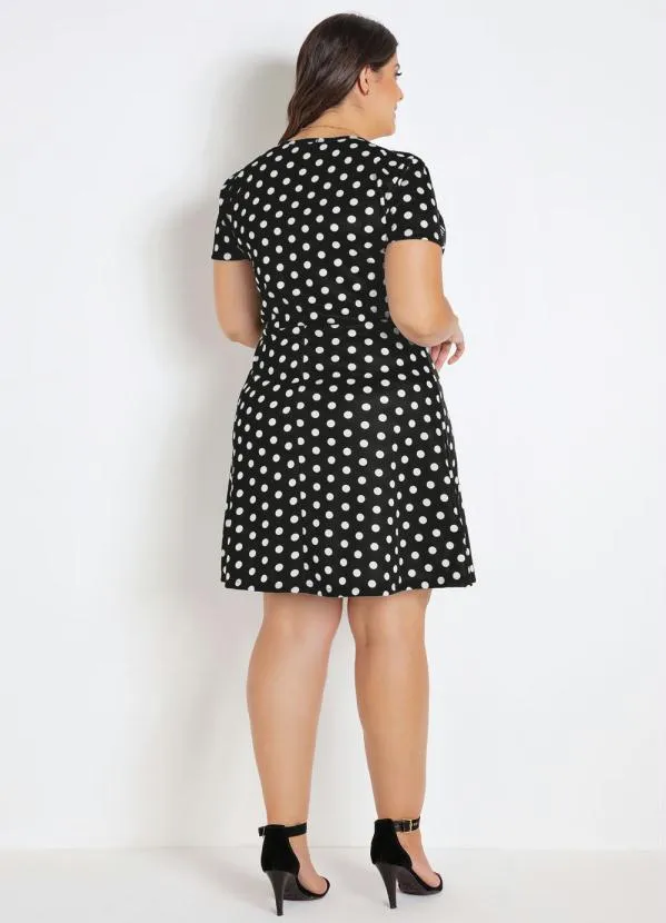 Marguerite - Vestido Evasê Poá Plus Size 4