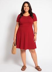 Vestido Evas� Vermelho Plus Size