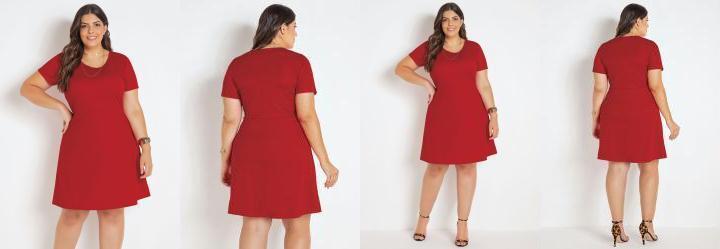 Vestido Evas Vermelho Plus Size