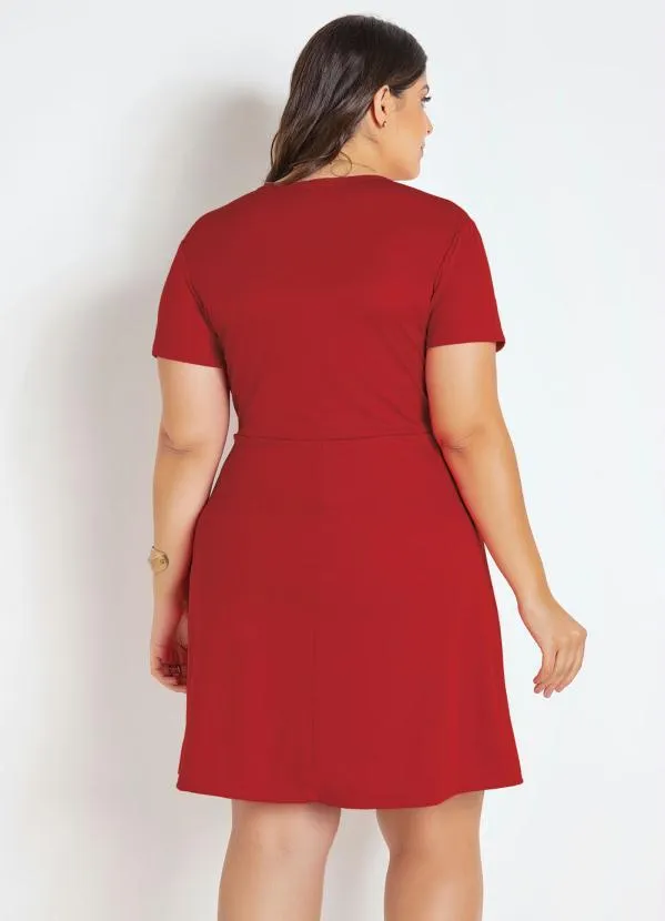 Marguerite - Vestido Evasê Vermelho Plus Size 2