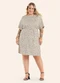 Secret Glam - Vestido Feminino Curto Estampado Marrom - variação: Bege
