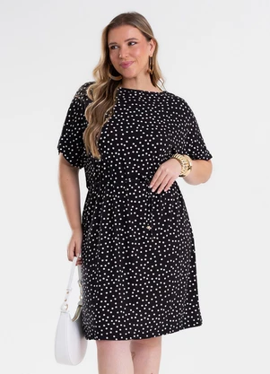 Secret Glam - Vestido Feminino Curto Estampado Preto - SECRET GLAM