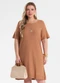 Secret Glam - Vestido Feminino Curto Viscose Marrom - variação: Marrom