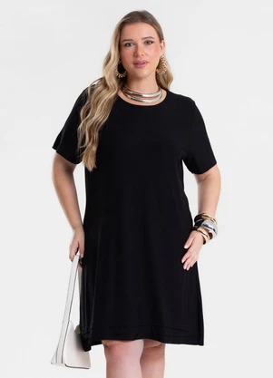 Secret Glam - Vestido Feminino Curto Viscose Preto - SECRET GLAM