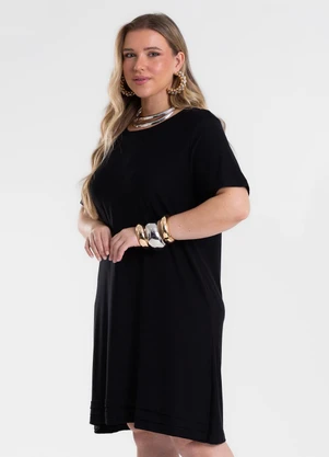 Secret Glam - Vestido Feminino Curto Viscose Preto - SECRET GLAM