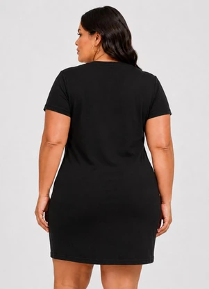 Secret Glam - Vestido Feminino em Ribana Preto - SECRET GLAM