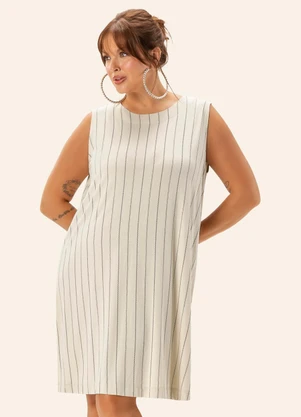 Secret Glam - Vestido Feminino Plus Curto Bege - SECRET GLAM