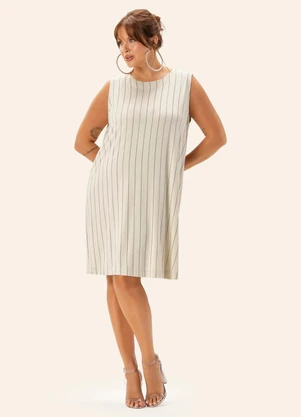 Secret Glam - Vestido Feminino Plus Curto Bege - SECRET GLAM