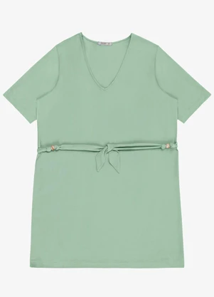 Secret Glam - Vestido Feminino Plus Curto Decote V Verde - SECRET GLAM