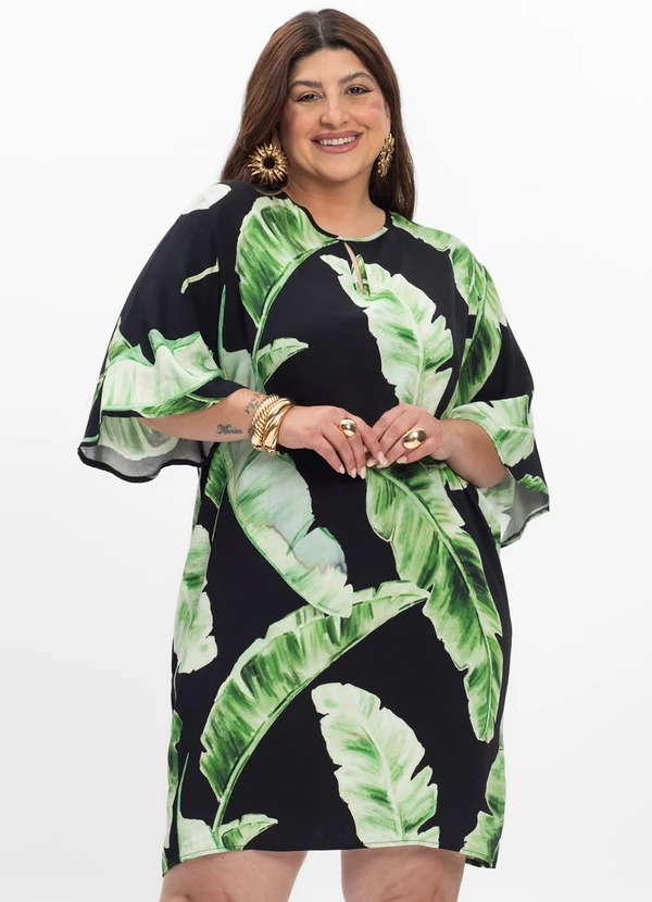 Secret Glam - Vestido Feminino Plus Size Curto Preto 4