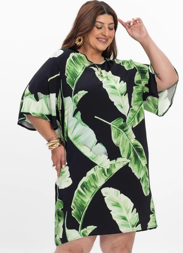 Secret Glam - Vestido Feminino Plus Size Curto Preto 2