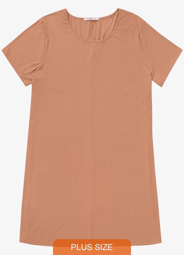 Secret Glam - Vestido Feminino Plus Size Marrom