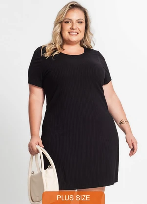 Vestido Feminino Plus Size Preto Secret Glam