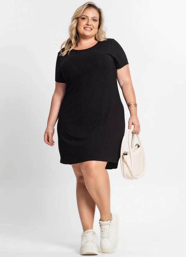 Secret Glam - Vestido Feminino Plus Size Preto 3