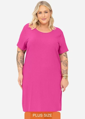 Secret Glam - Vestido Feminino Plus Size Rosa - SECRET GLAM