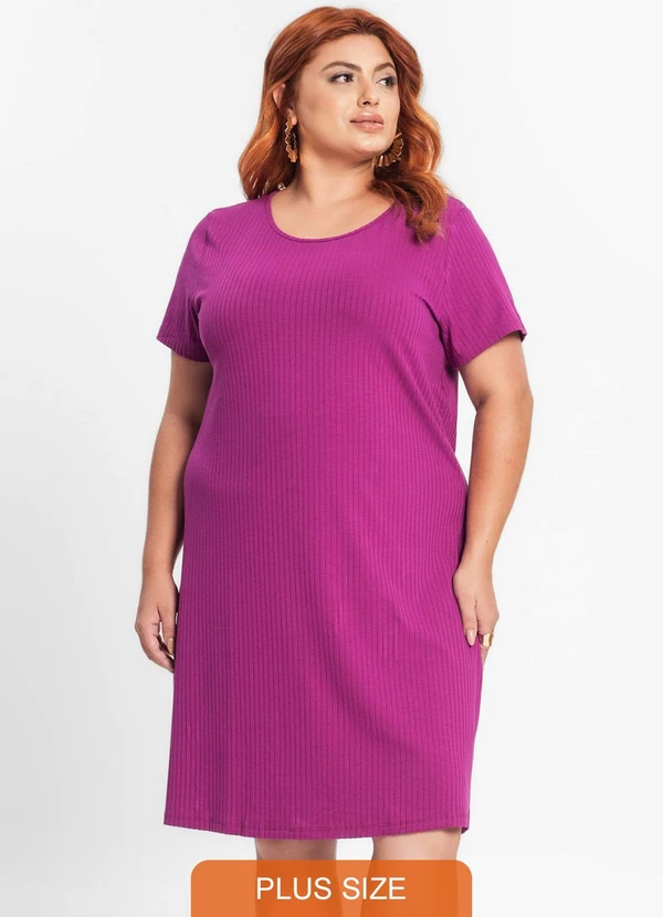 Secret Glam - Vestido Feminino Plus Size Roxo