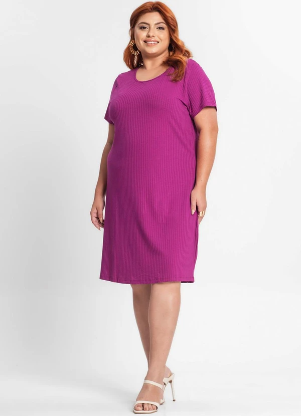 Secret Glam - Vestido Feminino Plus Size Roxo 3
