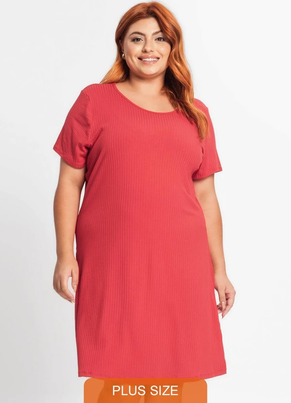 Secret Glam - Vestido Feminino Plus Size Vermelho