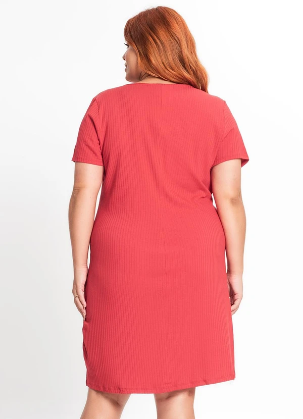 Secret Glam - Vestido Feminino Plus Size Vermelho 2