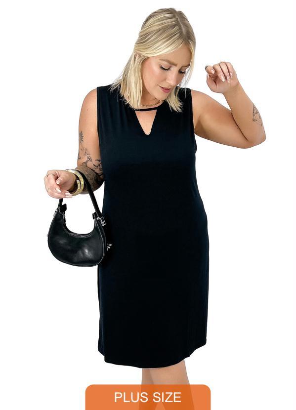Miss Masy Plus - Vestido Feminino Plus Size Vivi Preto