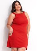 Vestido Ferrugem em Malha Jacquard