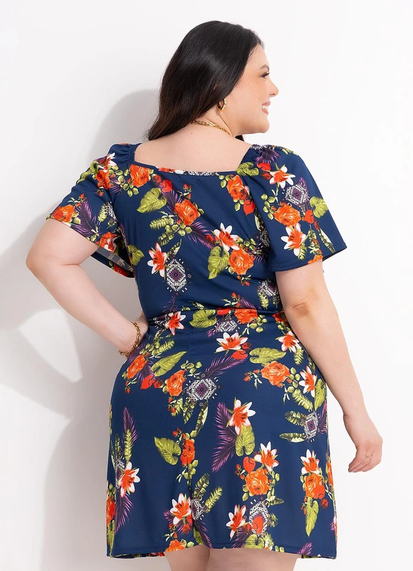 Marguerite - Vestido Floral Azul em Malha 5