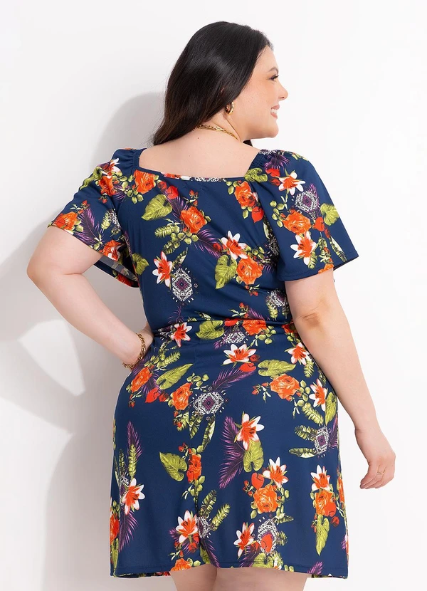 Marguerite - Vestido Floral Azul em Malha 7