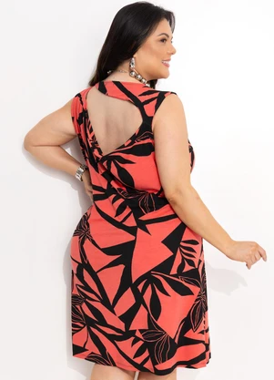 Marguerite - Vestido Floral Geométrico em Malha de Viscose - MARGUERITE