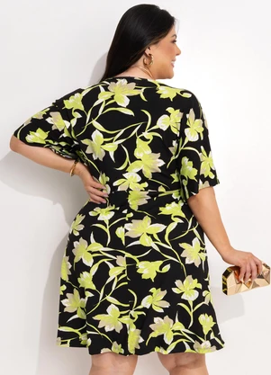 Marguerite - Vestido Floral Lima em Malha de Viscose - MARGUERITE