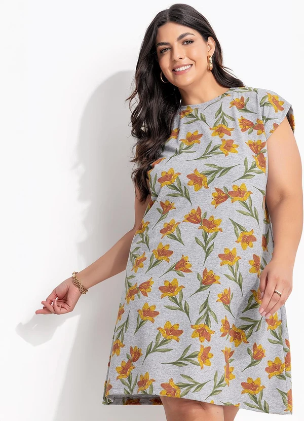 Marguerite - Vestido Floral Mescla em Meia Malha 6