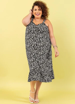 Marguerite - Vestido Floral Miúdo em Poliflex - MARGUERITE