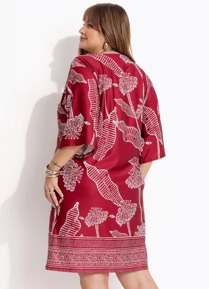 Marguerite - Vestido Folhagem Barrada em Malha Fria - MARGUERITE