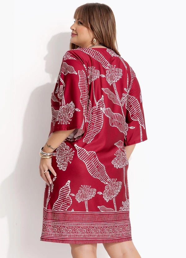 Marguerite - Vestido Folhagem Barrada em Malha Fria 2