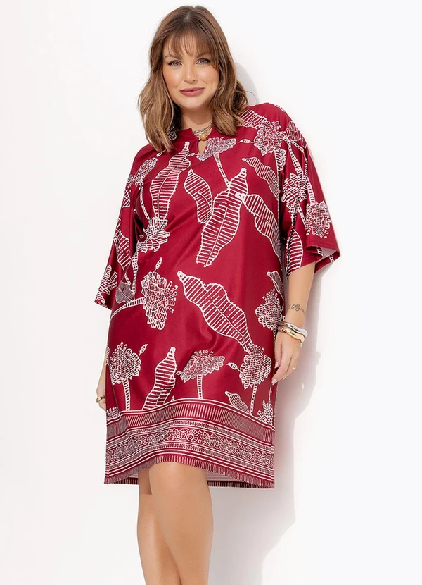 Marguerite - Vestido Folhagem Barrada em Malha Fria 6