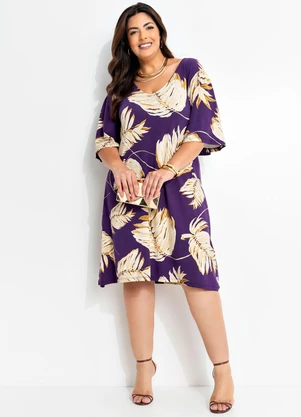 Marguerite - Vestido Folhagem em Malha de Viscose - MARGUERITE