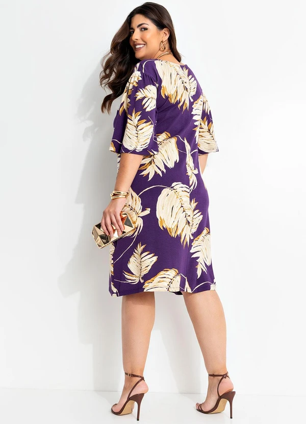 Marguerite - Vestido Folhagem em Malha de Viscose 2