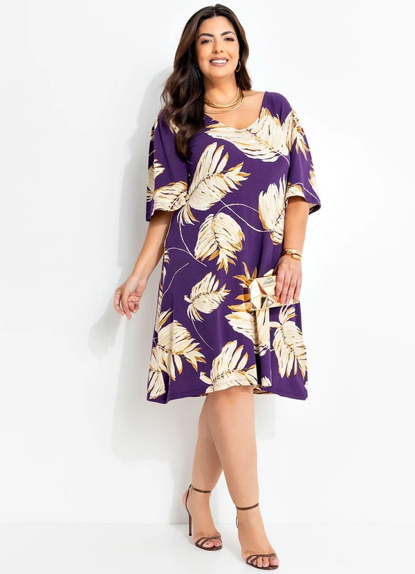 Marguerite - Vestido Folhagem em Malha de Viscose 3