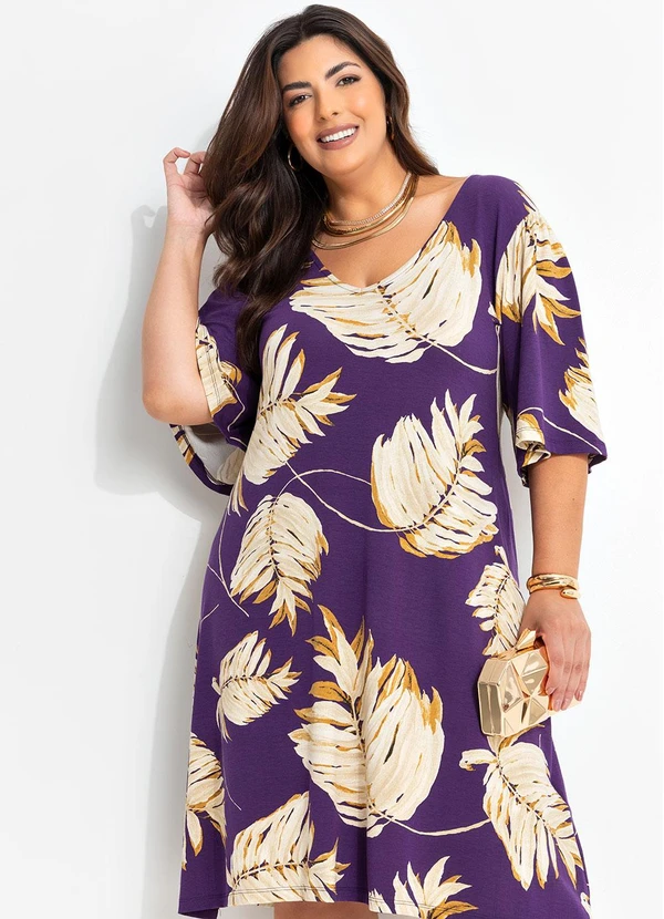 Marguerite - Vestido Folhagem em Malha de Viscose 4