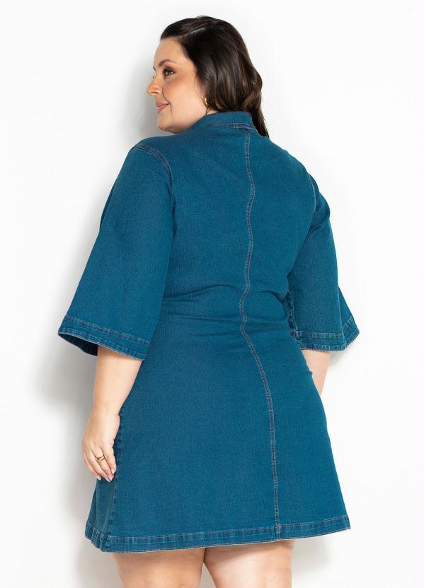 Marguerite - Vestido Jeans com Mangas Amplas Plus Size 2