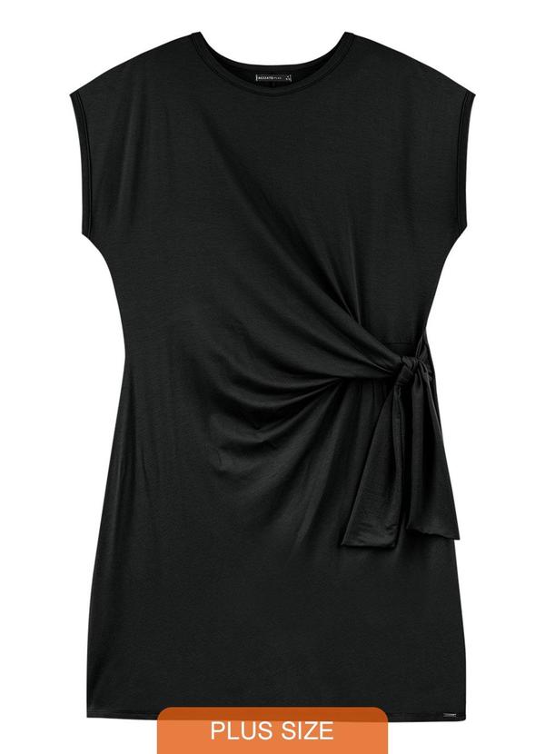 Rezzato - Vestido Laço Lateral Adulto Plus Size Preto