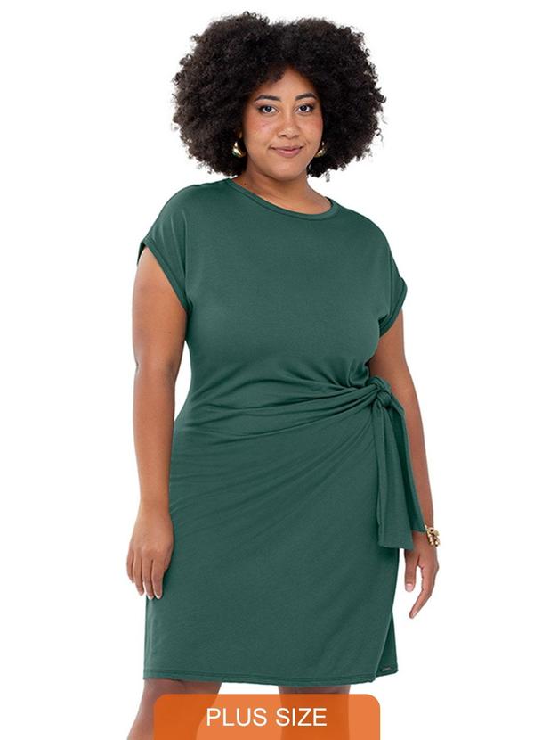 Rezzato - Vestido Laço Lateral Adulto Plus Size Verde