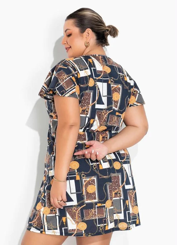 Marguerite - Vestido Lenço Marinho Transpasse Plus Size 4