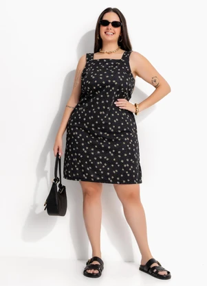 Marguerite - Vestido Liberty Margaridas em Malha de Poliéster - MARGUERITE
