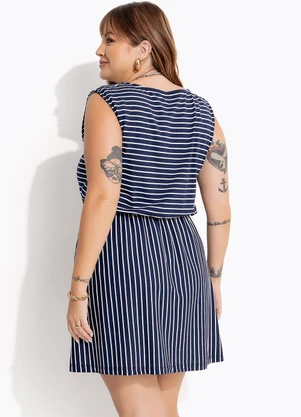 Marguerite - Vestido Listra em Meia Malha Listrada - MARGUERITE