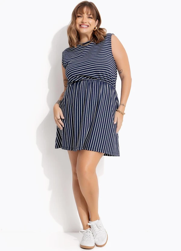 Marguerite - Vestido Listra em Meia Malha Listrada 3