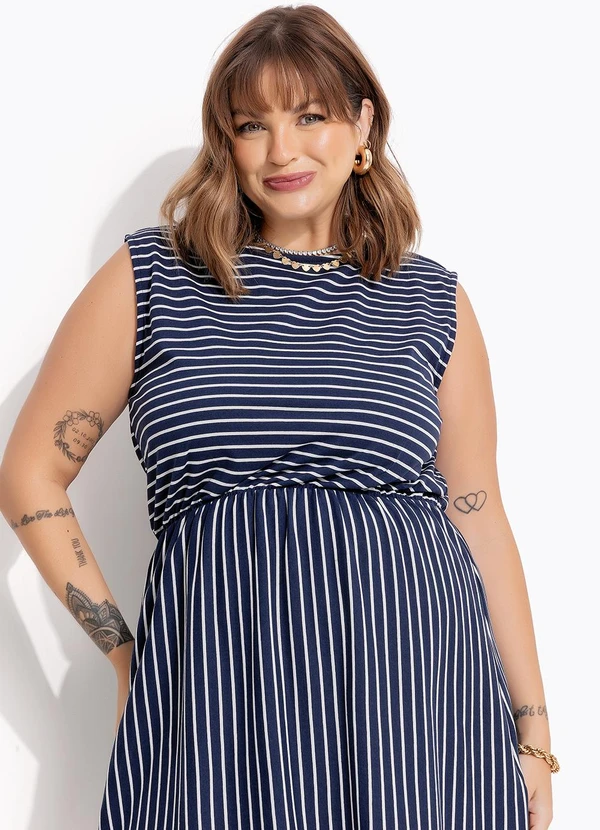 Marguerite - Vestido Listra em Meia Malha Listrada 8