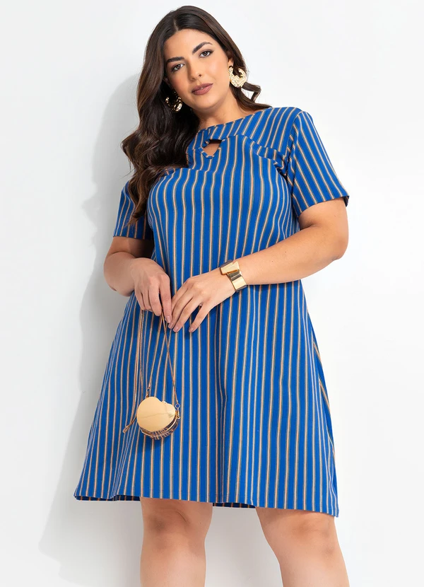 Marguerite - Vestido Listrado Colorido em Malha de Viscose 2